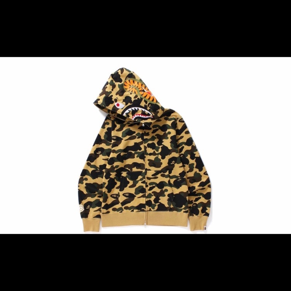 Bape brown men’s size small full zip hoodie